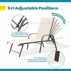 Pellebant Outdoor Lounger Aluminum Adjustable Chaise Lounge Chairs with Arms (Set of 2) - 4 of 4