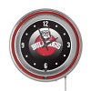 NCAA Georgia Bulldogs Chrome Double Rung Neon Clock - Honeycomb - 2 of 4