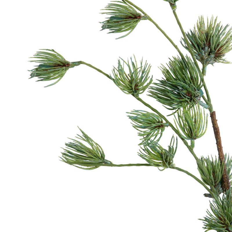 Northlight 43" Green and Brown Mini Needle Cascading Artificial Christmas Pine Spray, 4 of 5