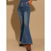 Allegra K Women's High Rised Classic Bell Bottom Denim Pants - image 2 of 4