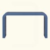 KIGFTSOD Minimalist Acacia Veneer Entryway Table with Two Legs, Stylish and Elegant Design for Narrow Spaces and Living Rooms, Entrances, Navy - 4 of 4