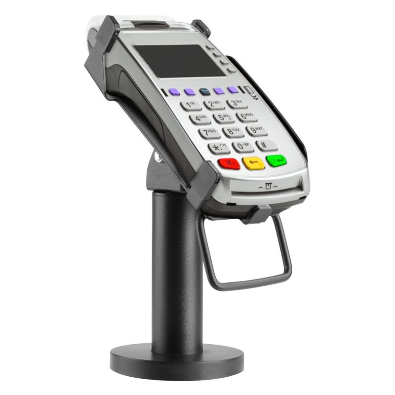 Mount-It! 7" Pole Credit Card POS Terminal Stand to Mount The VeriFone VX520, Anti-Theft Locking, Tilt, Swivel | Black, 2 of 9