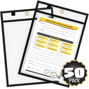 SCRIBBLEDO Black Dry Erase Pocket Sleeves Value Pack of 50 - 1 of 4