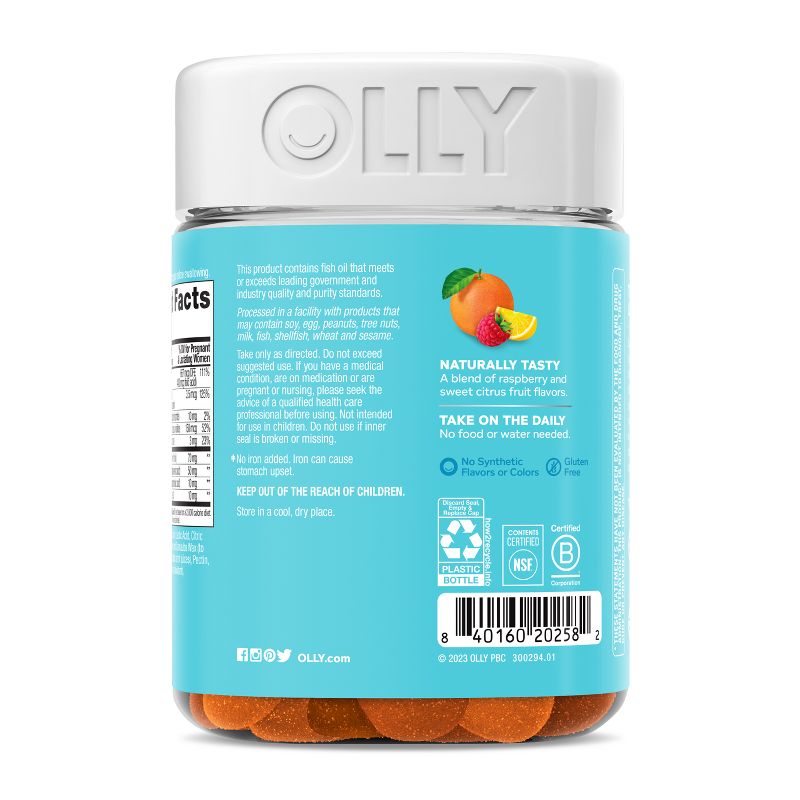  OLLY Essential Prenatal Multivitamin Gummies - Sweet Citrus, 4 of 10