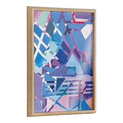 Kate and Laurel Blake Singing the Blues Framed Printed Glass by Caleb Griswold, 18x24, Natural