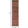 HomeStock Washable Neil Garnet/Ivory 2x8, Machine Woven with Printed Designs, Transitional - 3 of 4