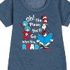 Girls' - Dr. Seuss - Oh Places Youll Go When You Read Graphic Short Sleeve Fleece Dress - 2 of 4