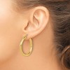 Black Bow Jewelry 4mm x 34mm (1 5/16 Inch) 14k Yellow Gold Classic Round Hoop Earrings - 4 of 4