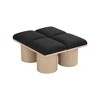 Meridian Furniture,Pavilion Black Boucle Fabric Bench - 4 of 4