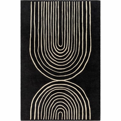 Hauteloom Fuat Black Wool Rug