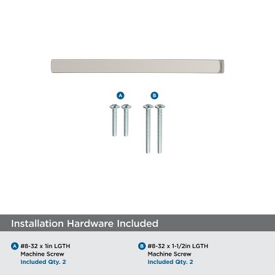 Satin Nickel 5-1/4" Modern Cabinet Bar Pull