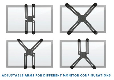 Heavy Duty Black Steel VESA Monitor Adapter Kit