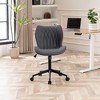 YOUNIKE Swivel Home Office Chair Modern Upholstered Leather Desk Chair Adjustable Rolling Computer Task Chair 24.41"Wx25.2"Dx(32.28-37)"H - 3 of 4