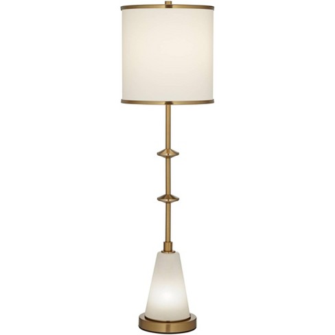 Table Lamp Brass Antique for Bedside, Living room with Off White