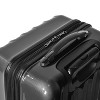 Olympia USA Titan Expandable Hardside Checked Carry On Spinner Suitcase - Black - 3 of 4