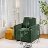 Kumasinova Retractable 3 Seater Sofa,Corduroy Couch with Side Pockets,Wheels,Couches for Living Room,Apartment,Office - 3 of 4