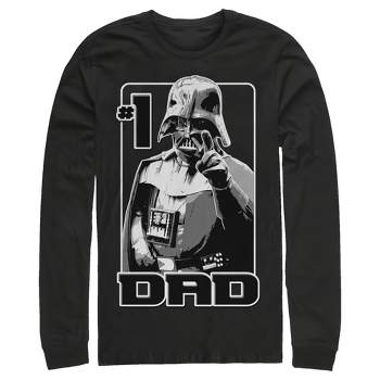Men's Star Wars Darth Vader #1 Dad Poster Long Sleeve Shirt