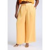 ELOQUII Women's Plus Size Wide Leg Pant With Pleat - 3 of 4