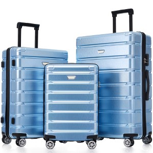 Whisen 3 Piece Hardshell Luggage Set, ABS+PC Suitcase with Spinner Wheels (20/24/28 Inch) - 1 of 4