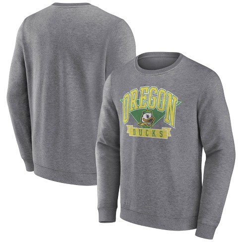 NCAA Oregon Ducks Men s Gray Crew Neck Fleece Sweatshirt S