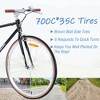 Hybrid Sports Road Bike For Men And Women, Single Speed Retro Style 700C Road Bike, Steel Frame, Double Caliper Brakes, City Commuter Bicycle - 4 of 4