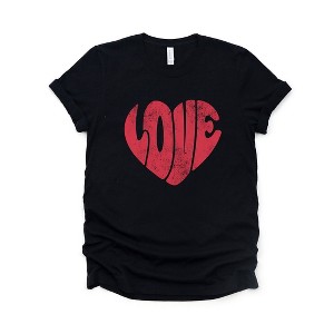 Simply Sage Market Women's Love Heart Short Sleeve Graphic Tee - 1 of 4