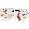 Sweet Jojo Designs Boy or Girl Gender Neutral Unisex Set of 2 Kids' Decorative Fabric Storage Bins Mod Dinosaur Black and Orange - 3 of 4