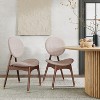 Christopher Knight Home Sarah Mid-Century Modern Wood Upholstered Dining Chair (Set of 2) - 2 of 4