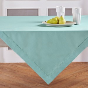 Solino Home Cotton and Linen Hemstitch Table Throw - 1 of 4