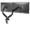 Emerald Gas Spring Dual Monitor Mount for 13"-32" Screens, Full Motion Arms with Clamp or Grommet Base, VESA 75x75-100x100mm - 4 of 4