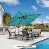 PURPLE LEA Cantilever Patio Umbrella with Base Included Square Umbrella with 360° Rotation and Aluminum Offset Hanging Outdoor Umbrella - 2 of 4