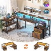 Aheaplus L-Shaped Computer Desk with Drawers and Monitor Shelf - 4 of 4