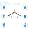 USTECH 20pk Dress/Skirt/Suit/Pants Organiser Clothes Hanger Natural Wood - 4 of 4