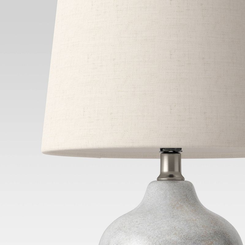 Assembled Ceramic Table Lamp Gray - Threshold™, 4 of 11