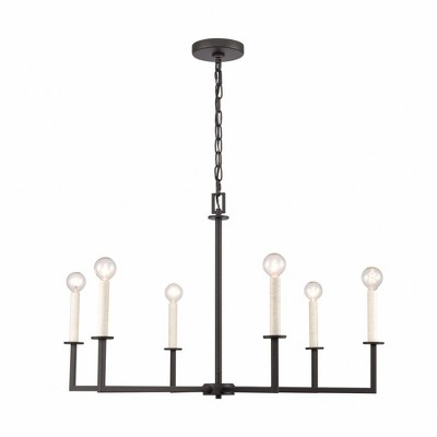 Elk Home Dunne 6 - Light Chandelier in  Matte Black