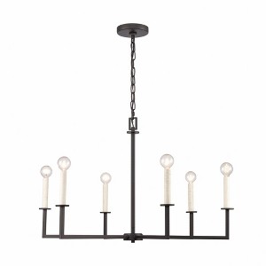 Elk Home Dunne 6 - Light Chandelier in  Matte Black - 1 of 1