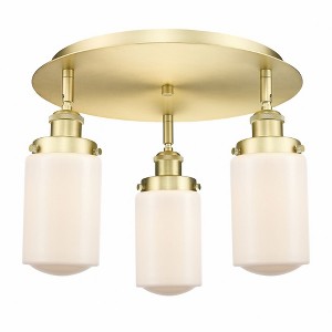 Dover - 3 Light Flush Mount In Art Deco Style-10 Inches Tall and 16.25 Inches Wide - 1 of 1