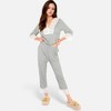 Anna-Kaci Lounge Women's Lace Trim Pajama Set with 3/4 Sleeve Top and Elastic Waist Pants - 4 of 4