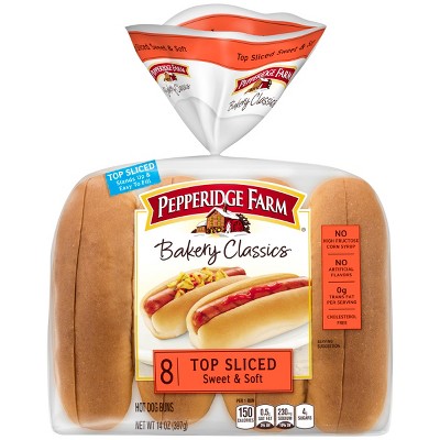 Pepperidge Farm Bakery Classics Swet & Soft Top Sliced Hot Dog Buns