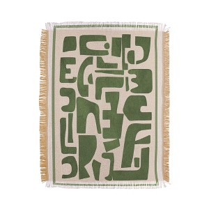 Nadja Organic Contemporary Modern 56"x46" Woven Throw Blanket - Deny Designs - 1 of 4