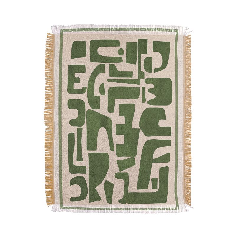 Nadja Organic Contemporary Modern 56"x46" Woven Throw Blanket - Deny Designs, 1 of 6