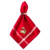 Design Imports  Christmas Embellished Napkin Set 6 Piece, Red, Mistletoe , 20X20" - 4 of 4