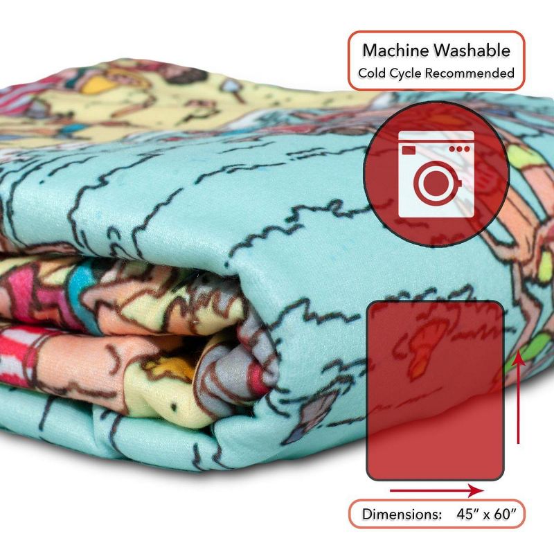 Just Funky Where's Waldo On The Beach Lightweight Fleece Throw Blanket | 45 x 60 Inches, 4 of 8