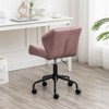 CAVINAS Eldon Diamond Tufted Adjustable Swivel Office Chair, Velvet Swivel Office Chair, Home Office Desk Chairs, Adjustable Swivel Task Chair - 3 of 4