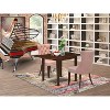 HomeStock 3-Pc Mahogany Finish Rectangular Solid Wood Top with Dropleaf Dining Table Set - 2 of 4