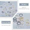 Jewelry Making Supplies: 60 Pcs Antique Brass Hammered Rings, 16mm 5-Color Tibetan Style Connector Links - 4 of 4
