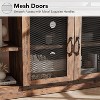 Jojoka Farmhouse TV Stand, Rustic Media Console with Mesh Door and Shelves, Industrial Entertainment Center with Storage for Living Room - 3 of 4