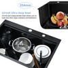 PROOX Matte Black Stainless Steel 33 in. Single Bowl Drop-In Kitchen Sink with All-in-One Accessory Set - 4 of 4