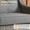 XIZZI 8 Pieces Wicker Sofa with Cushion, Swivel Rocking Chairs, High Back Rattan Chairs and Ottomans, 9 Seats Conversation Set for Backyard - 4 of 4