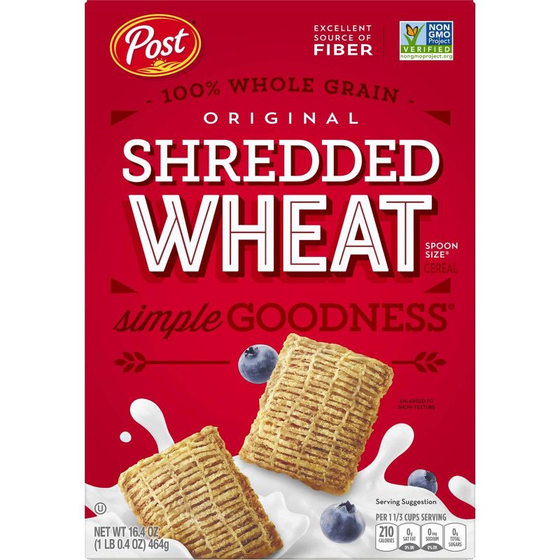 Shredded Wheat Spoon Size Breakfast Cereal - 16.4oz - Post, 2 of 17
